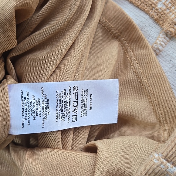 Ann Taylor Tan Checkered Sleeveless Dress Size 0 - Picture 6 of 9